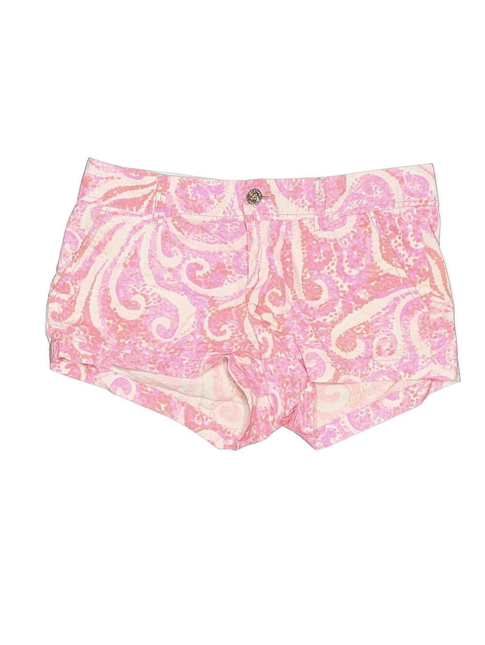 Lilly Pulitzer Pink Paisley Print Boho Shorts Size 6